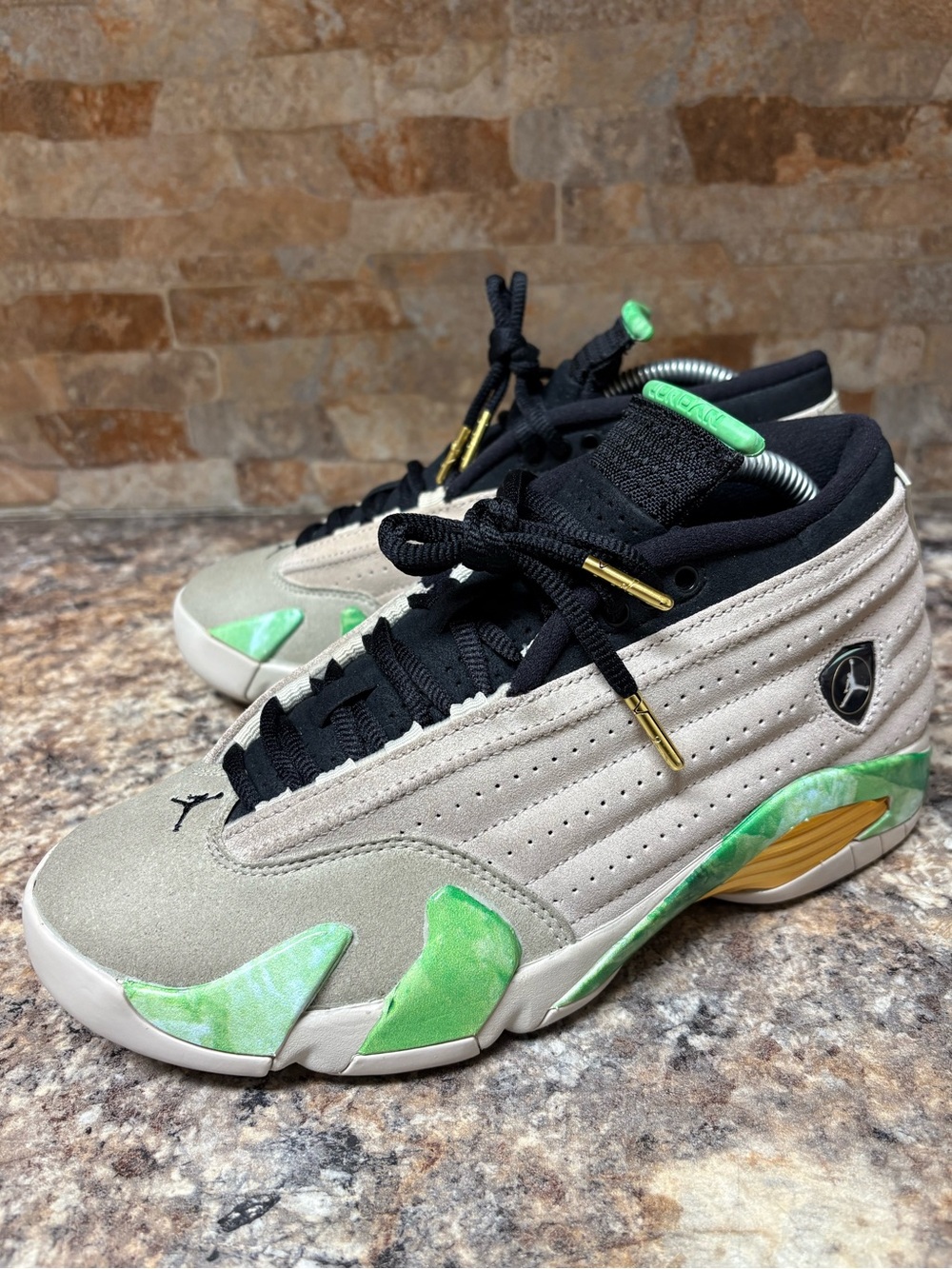 Air Jordan 14 Retro Low Sp Aleali May Fortune Sand DJ1034-200 Size 7.5